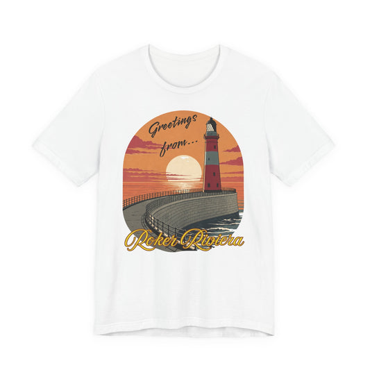 Roker Riviera Lighthouse Sunset T‑Shirt