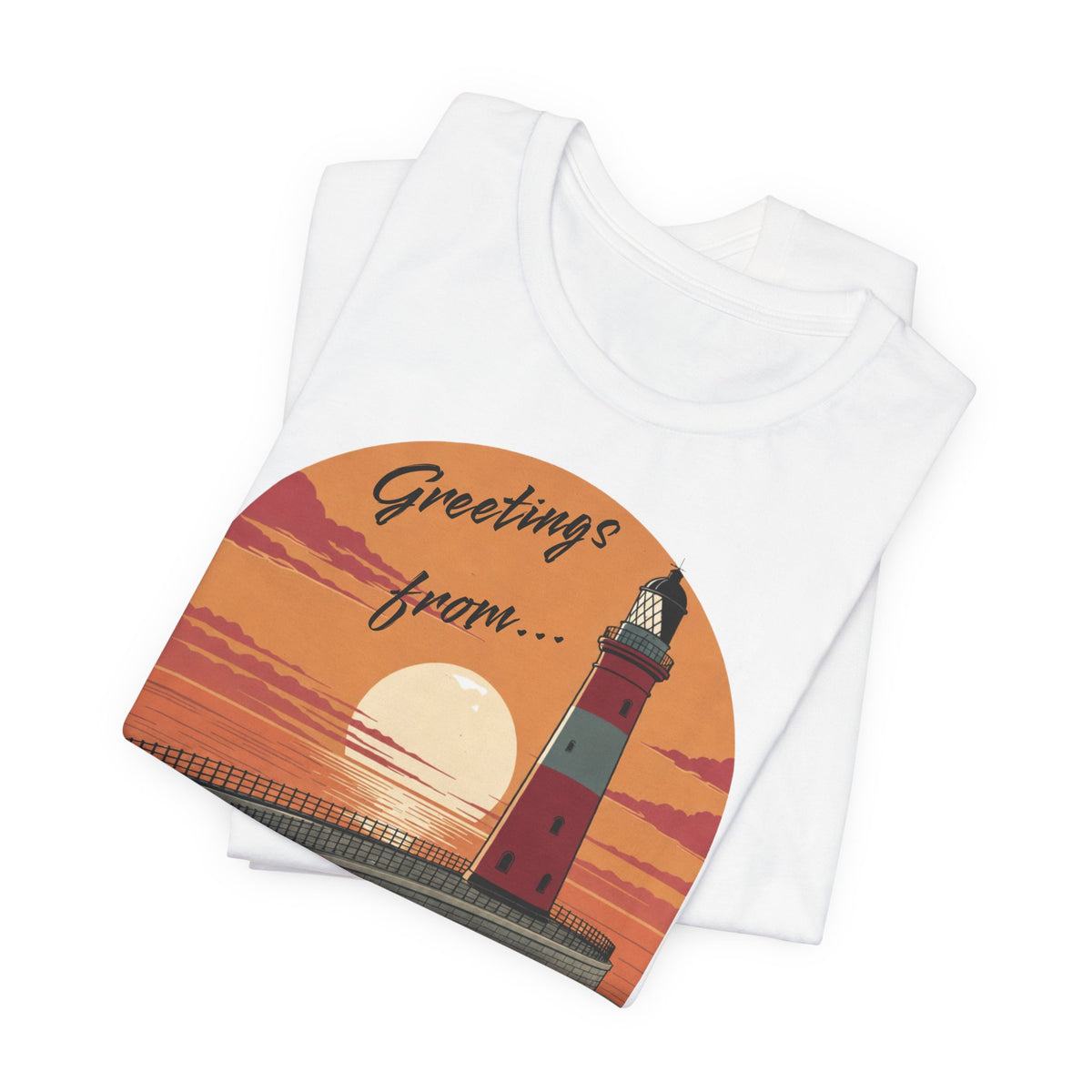 Roker Riviera Lighthouse Sunset T‑Shirt