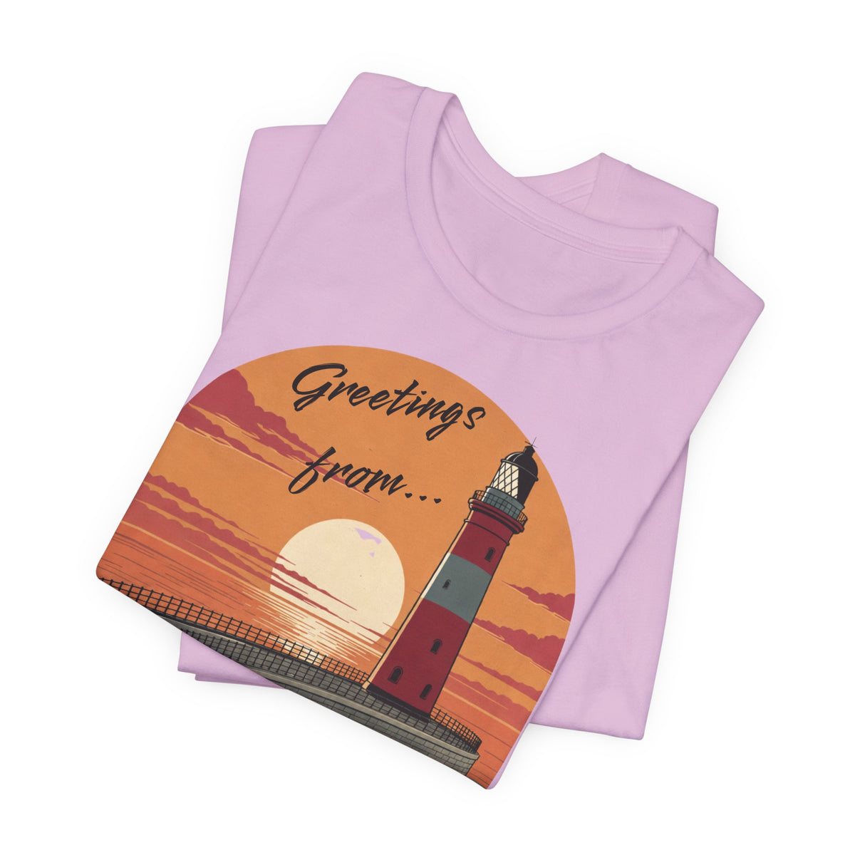 Roker Riviera Lighthouse Sunset T‑Shirt